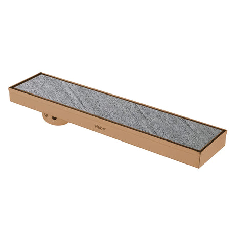 Marble-Insert Shower Drain Channel (4 Inches)