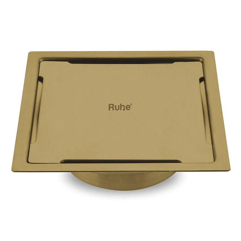 Diamond Square Flat Cut Floor Drain