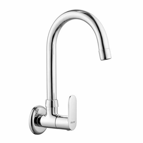 Demure Wall Mount Kitchen Sink Tap with Swivel Spout