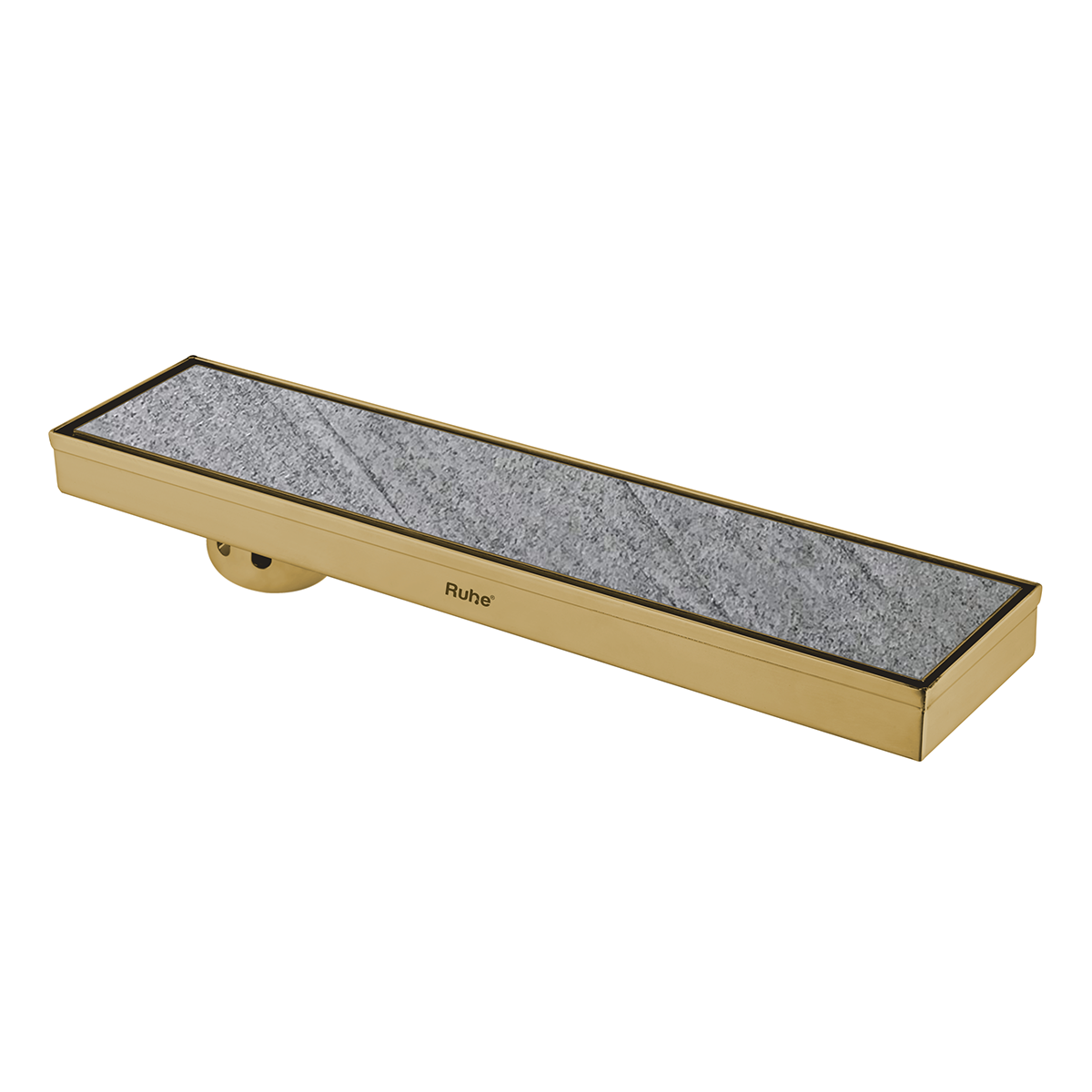 Marble Insert Shower Drain Channel (24 x 4 Inches) YELLOW GOLD PVD Coated - by Ruhe®