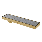 Marble Insert Shower Drain Channel (24 x 4 Inches) YELLOW GOLD PVD Coated