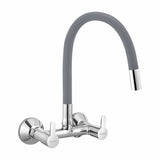Pavo Sink Mixer Brass Faucet with Silicone Grey Flexible Spout