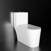 Fabia One-Piece Rimless Siphonic Western Commode with 200 mm S-Trap