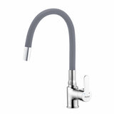 Pavo Single Lever Sink Mixer with Silicone Grey Flexible Spout