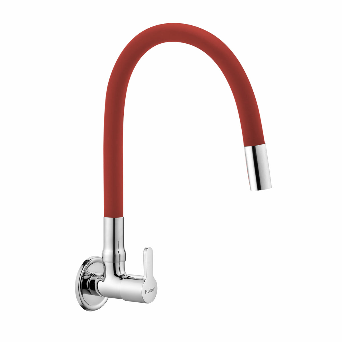 Pavo Brass Sink Tap with Silicone Red Flexible Spout