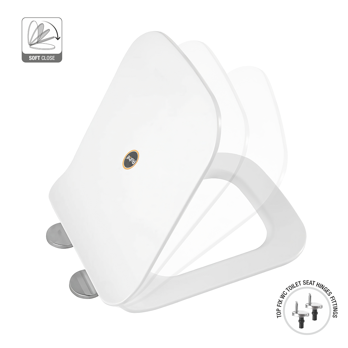 UF Square Toilet Seat Cover (Soft Close) -  by Ruhe®