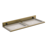 Ember Olive Green Double Soap Dish (Space Aluminium)