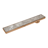 Marble Insert Shower Drain Channel (36 x 5 Inches) ROSE GOLD PVD Coated