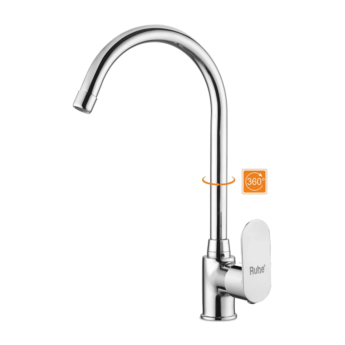 Demure Single Lever Deck-mount Kitchen Sink Mixer Tap with Swivel Spout
