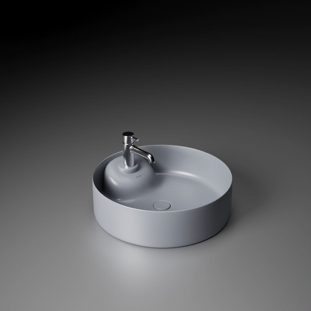 Echo Table Top Wash Basin (Matte Grey) - by Ruhe