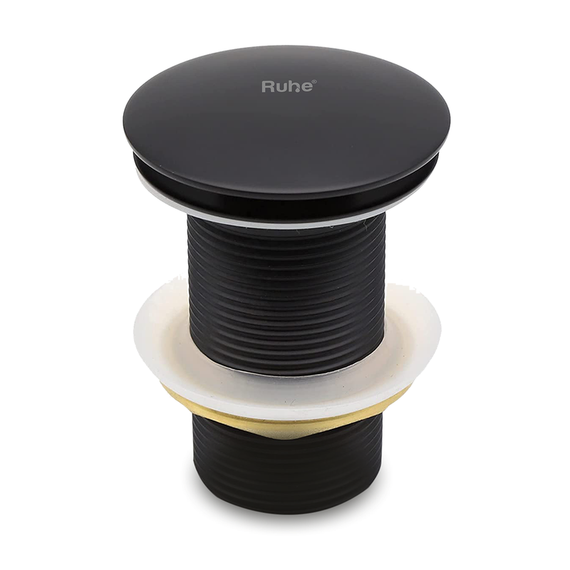 Pop-up Waste Coupling in Matte Black PVD Coating (3 Inches) - by Ruhe