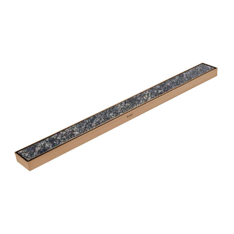 Marble-Insert Shower Drain Channel (2 Inches)