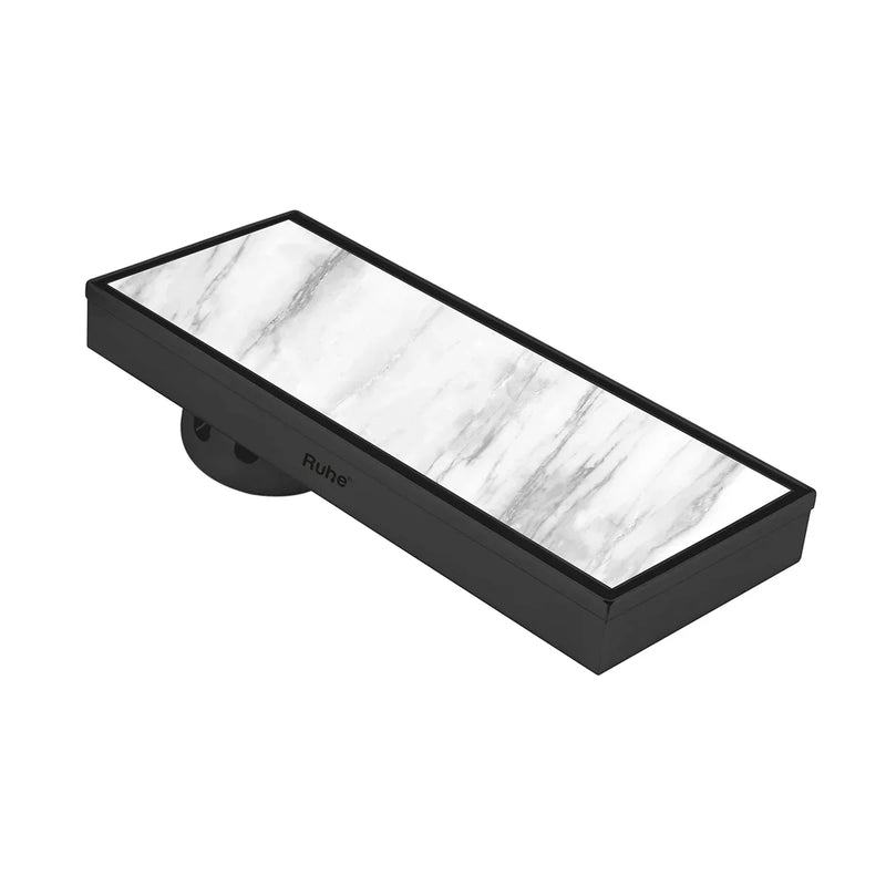 Tile Insert Shower Drain Channel (18 x 5 Inches) Black PVD Coated - by Ruhe