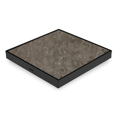 Marble-Insert Shower Drain Channel (12 x 12 Inches)