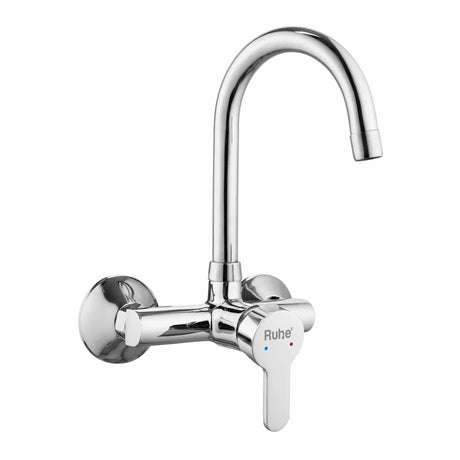 Pavo Single Lever Wall-mount Kitchen Sink Mixer Tap with Swivel Spout