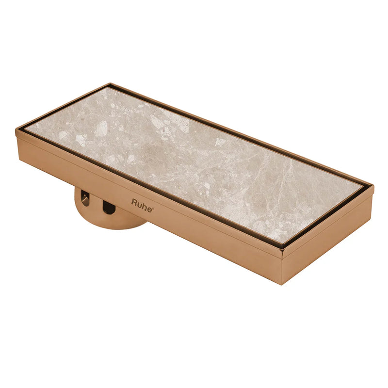 Marble-Insert Shower Drain Channel Coloured (5 inches)