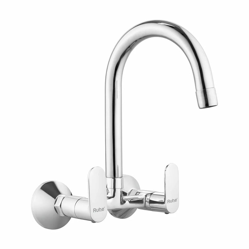 Demure Sink Mixer Brass Faucet with Medium (15 inches) Round Swivel Spout - by Ruhe