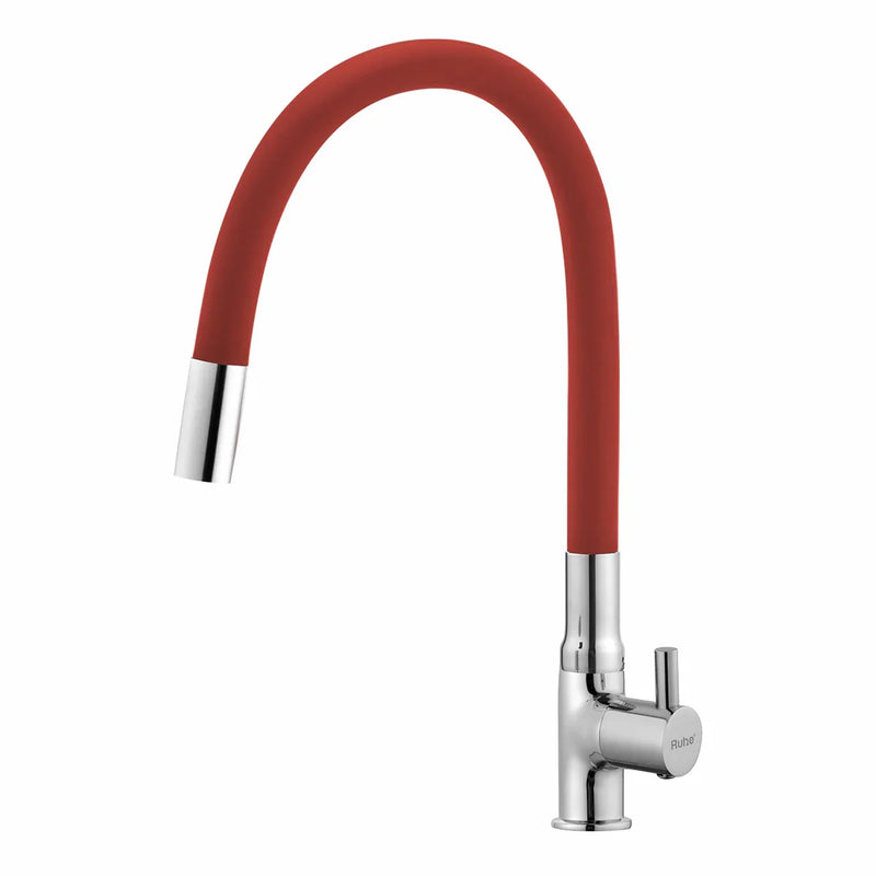 Kara Deck Mount Wash Basin Tap with Coloured Flexible Silicone Spout