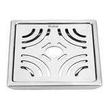 Emerald Square 304-Grade Floor Drain with Hole (6 x 6 Inches) - by Ruhe®
