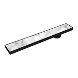 Marble Insert Shower Drain Channel (36 x 4 Inches) Black PVD Coated - by Ruhe®