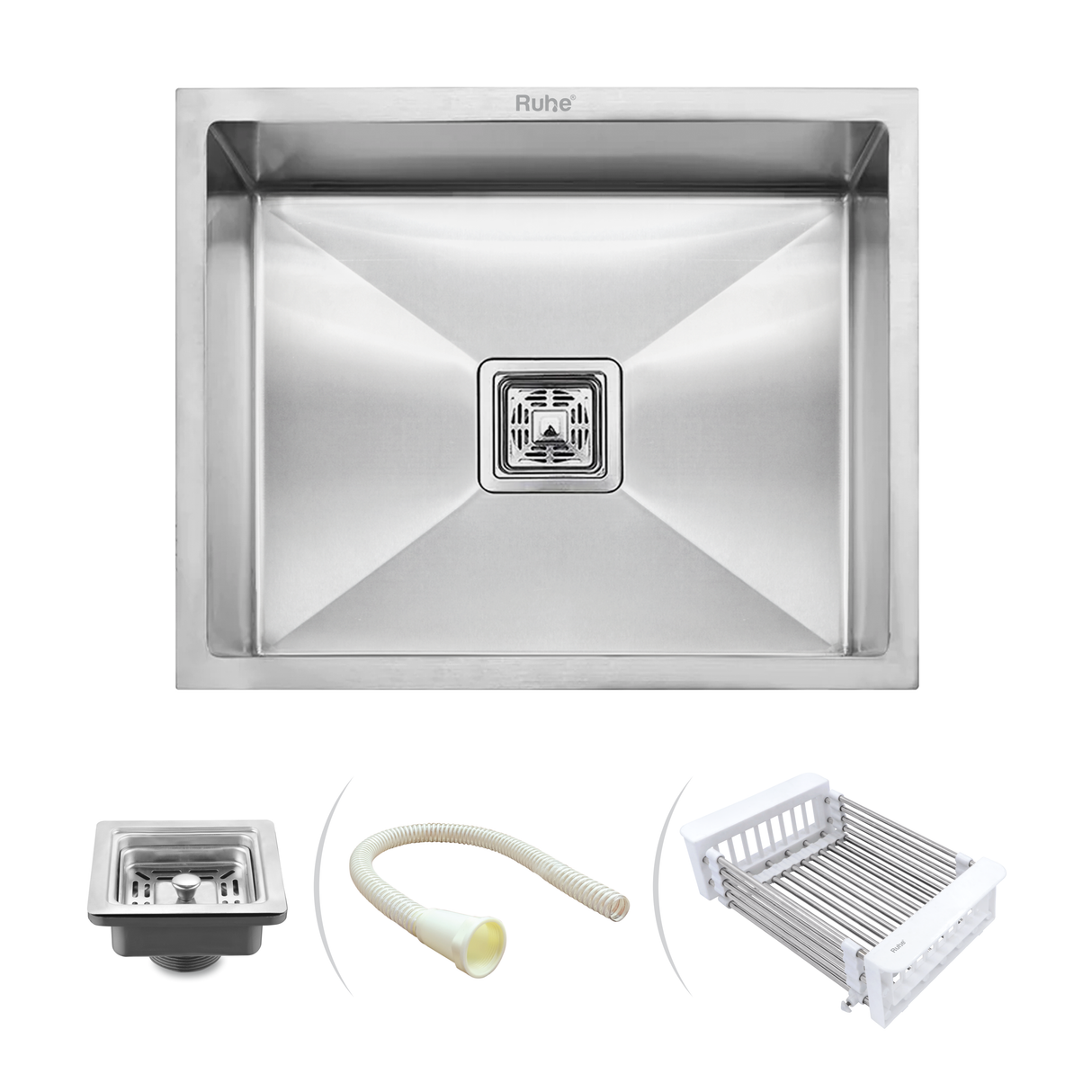 Handmade Single Bowl Kitchen Sink (21 x 18 x 10 Inches)