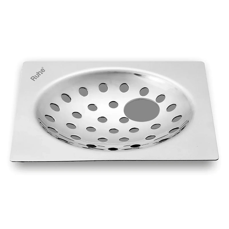 One Square Flat Cut Floor Drain
