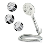 Symbol ABS Multi-Flow Hand Shower with Flexible Tube (304 Grade) and Hook