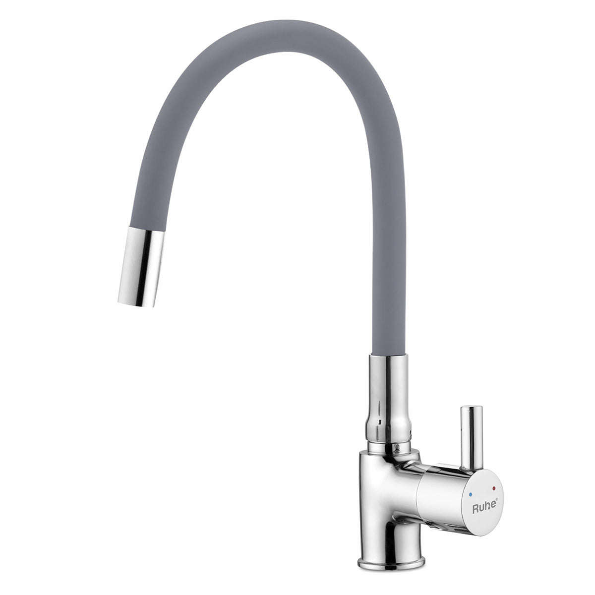 Kara Single Lever Sink Mixer Faucet with Silicone Grey Flexible Spout