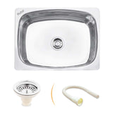 Oval Single Bowl (24 x 18 x 9 inches) Kitchen Sink - by Ruhe