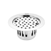 Round 304-Grade Floor Drain with Lock & Cockroach Trap (5.5 Inches) – Mirror Steel