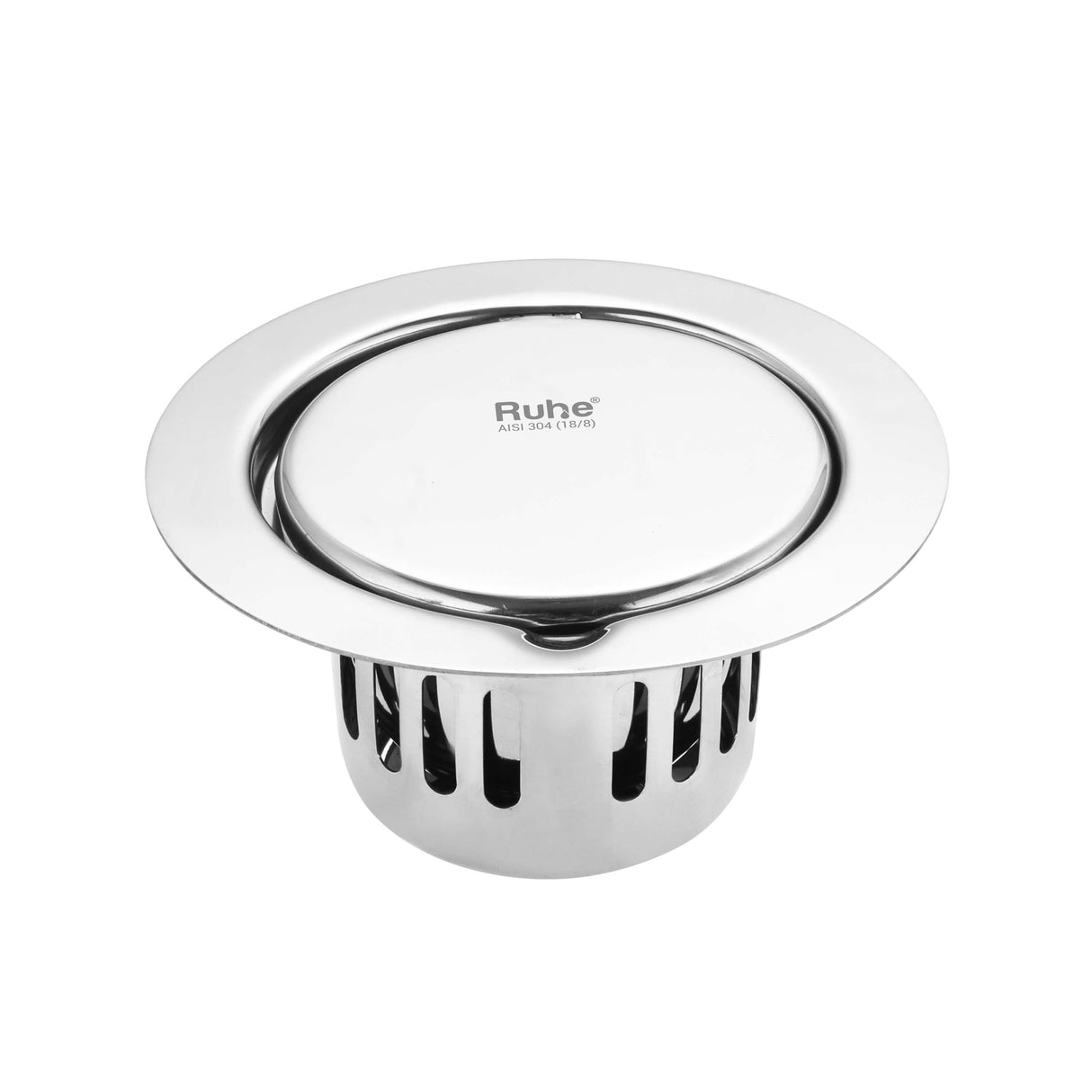 Round Full Moon Floor Drain with Cockroach Trap (5 Inches)