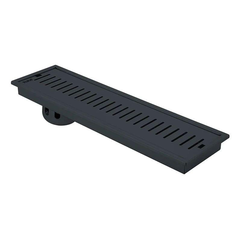 Vertical Shower Drain Channel (32 x 5 Inches) Black PVD Coated - by Ruhe