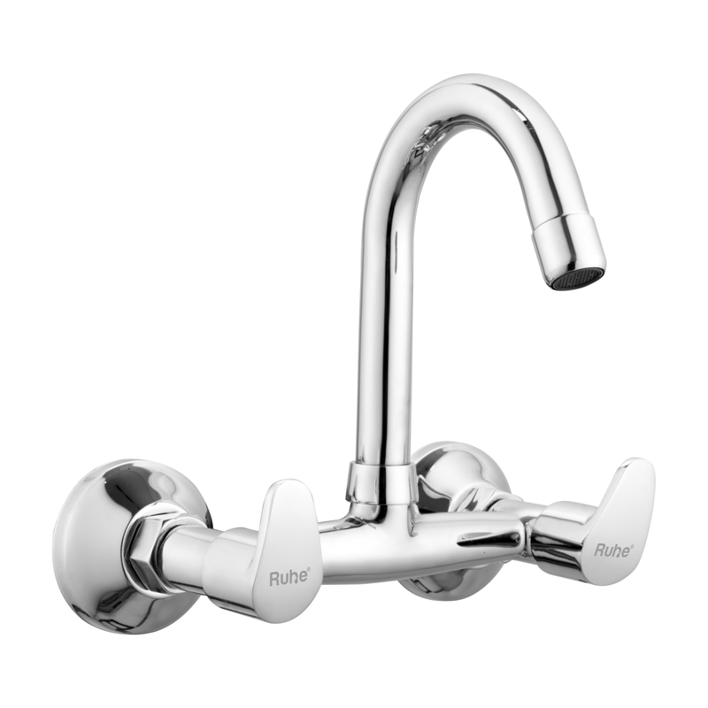 Vela Wall Mount Kitchen Sink Mixer Tap with Swivel Spout