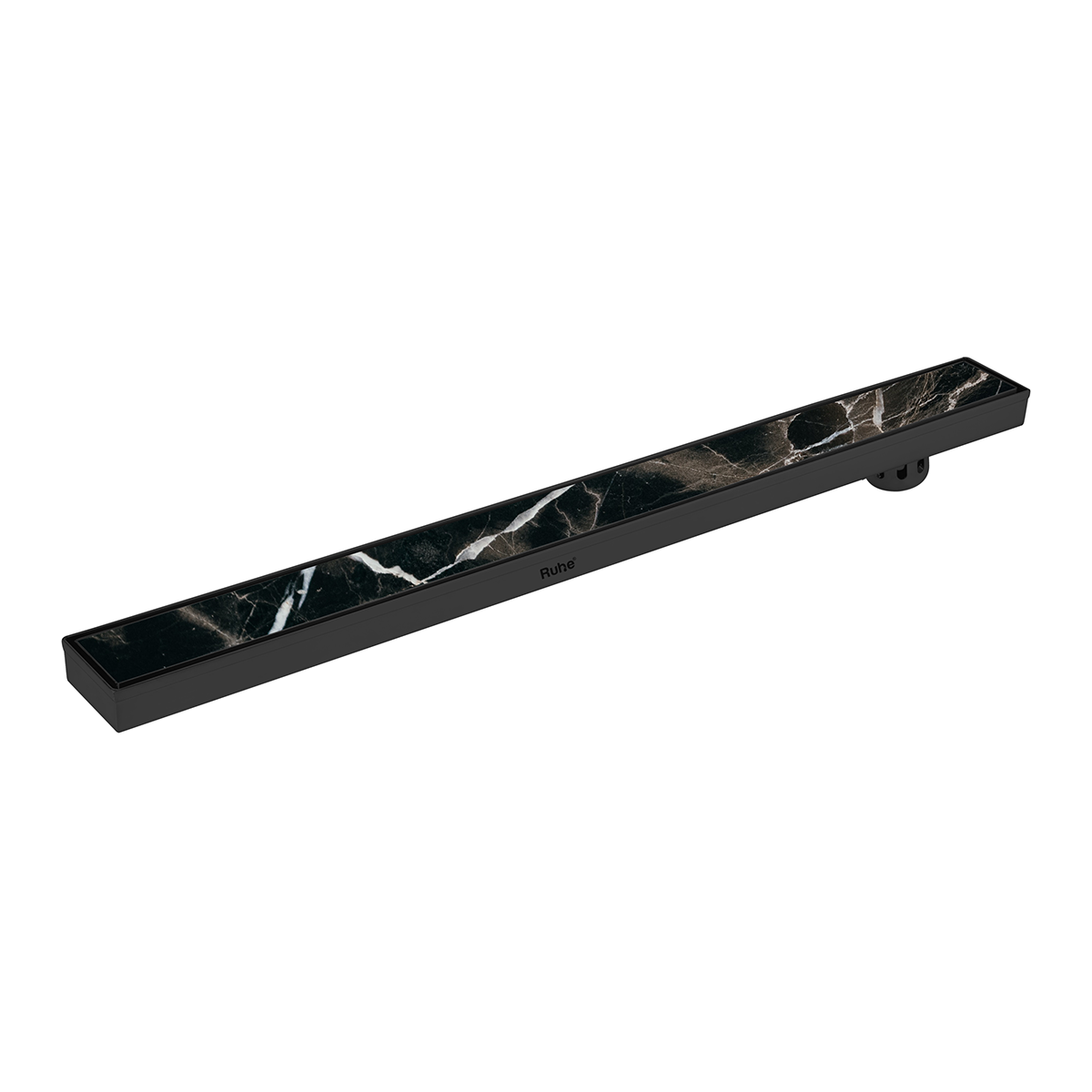 Marble Insert Shower Drain Channel (36 x 3 Inches) Black PVD Coated - by Ruhe®