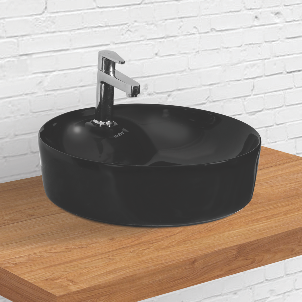 Echo Table Top Wash Basin (Matte Black) by Ruhe Ruhe