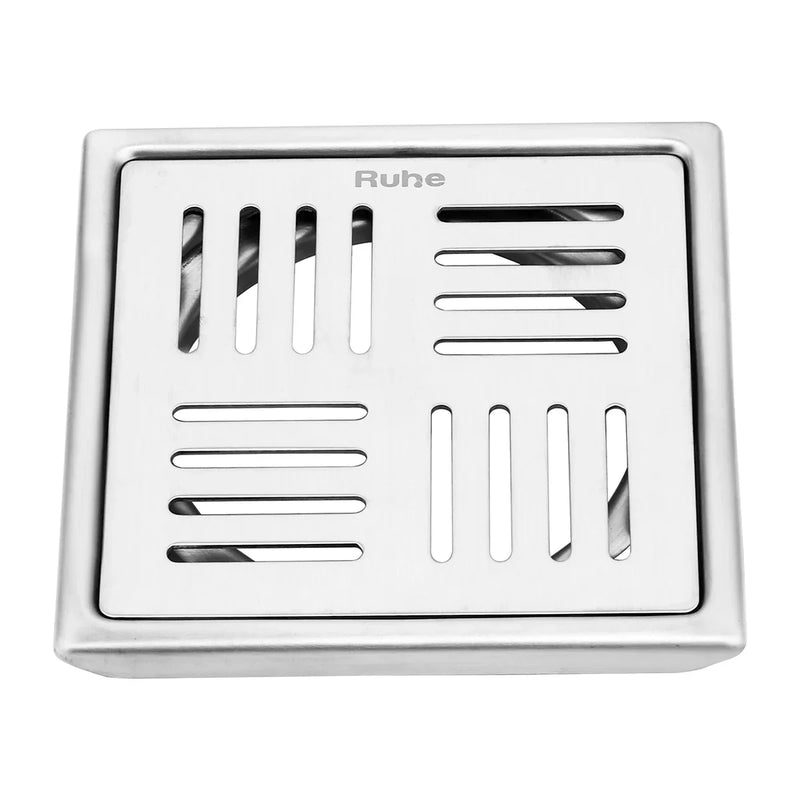 Ruby Square 304-Grade Floor Drain (5 x 5 Inches) - by Ruhe