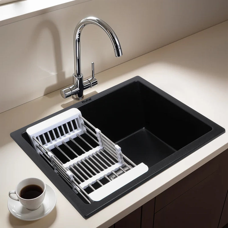 Quartz Single Bowl Kitchen Sink (24 x 18 x 9 Inches)