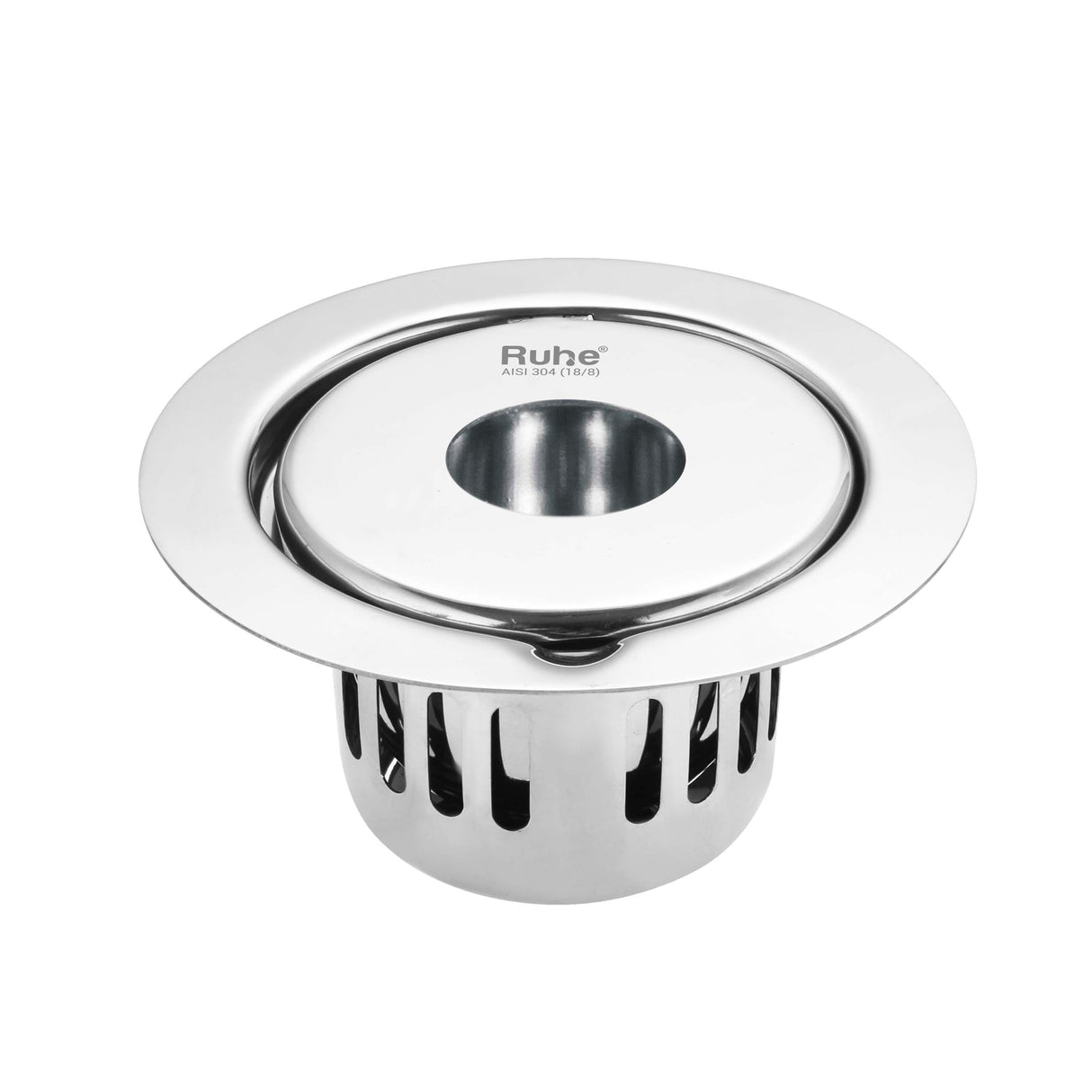 Round Full Moon Floor Drain with Cockroach Trap (5 Inches)