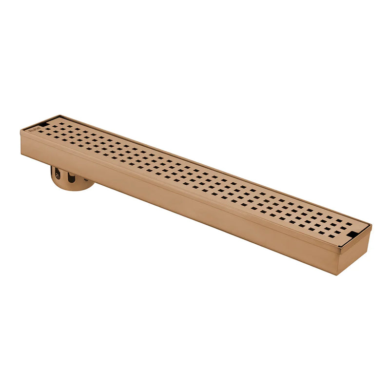 Palo Shower Drain Channel (48 x 3 Inches) Antique Copper PVD Coated - by Ruhe