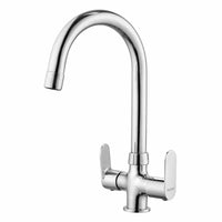 Demure Brass Double Handle Wash Basin Mixer Tap with Swivel Spout