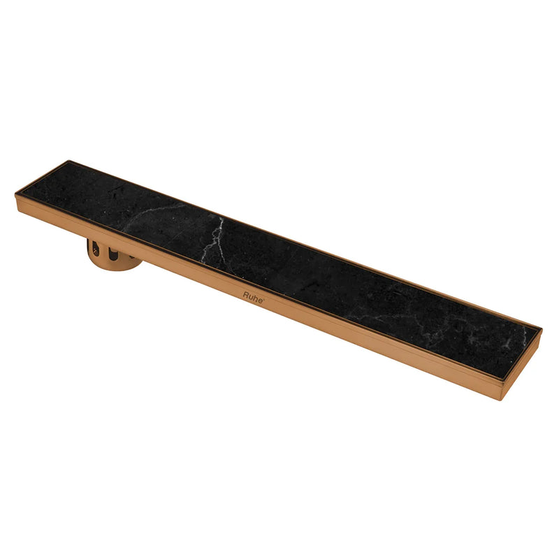 Tile Insert Shower Drain Channel (48 x 5 Inches) Antique Copper PVD Coated - by Ruhe