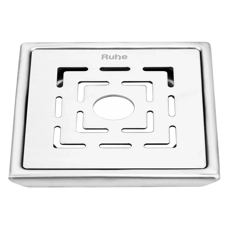 Sapphire Square 304-Grade Floor Drain with Hole (5 x 5 Inches) - by Ruhe