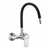 Demure Single Lever Wall-mount Kitchen Sink Mixer Tap with Coloured Silicone Spout