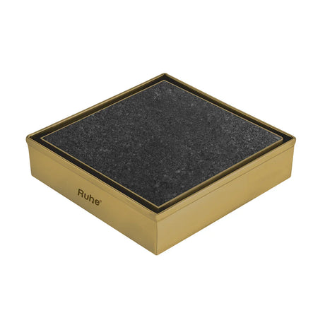 Marble-Insert Shower Drain Channel (4 x 4 Inches)