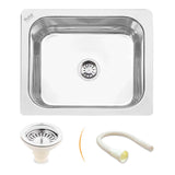 Square Single Bowl 304-Grade Kitchen Sink (24 x 18 x 9 inches)– by Ruhe