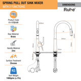 Spring Pull-out Single Lever Table Mount Sink Mixer Faucet with Dual Flow - by Ruhe