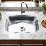 Oval Single Bowl (24 x 18 x 9 inches) Kitchen Sink - by Ruhe