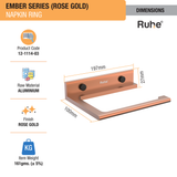 Ember Rose Gold Napkin Ring (Space Aluminium) dimensions and sizes