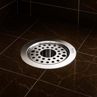 Round 304-Grade Floor Drain with Lock & Cockroach Trap (5.5 Inches) – Mirror Steel