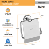 Round 304-Grade Stainless Steel Paper Holder - by Ruhe